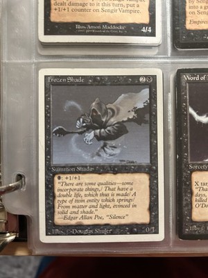 Frozen Shade. MTG. Magic the Gathering. Mint Condition. Early 1990 s Edition.