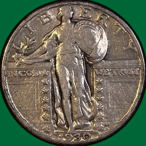 1930 Standing Liberty Quarter Near Extremely Fine XF/VF+ Coin #36020