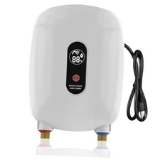 Under Sink Tankless Water Heater, Electric, 110V/120V, Point of Use, White