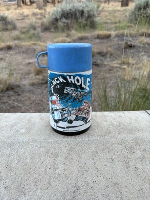 Vintage 1979 Aladdin WaltDisney The Black Hole Plastic Thermos Bottle w/ Cup Lid