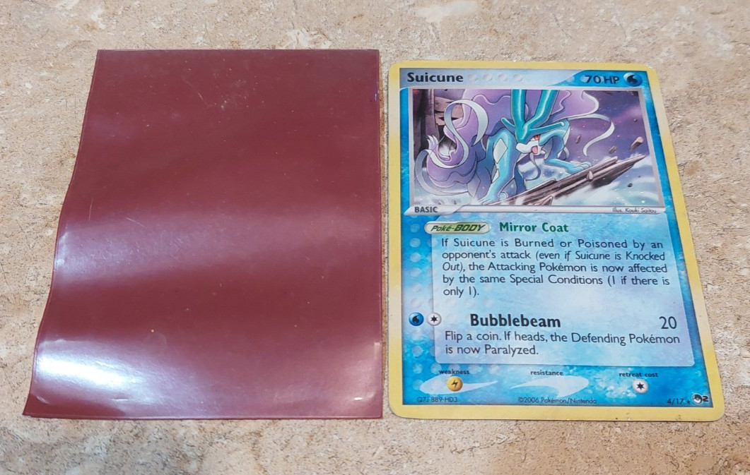 Pokemon TCG Suicune 4/17 POP Series 2 Holo Rare MP