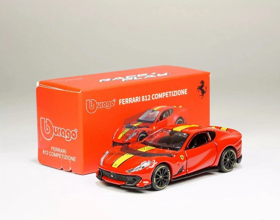 • Burago 1:64 Ferrari 812 Competizione Model Car Véhicule Collection • - Photo 2/4