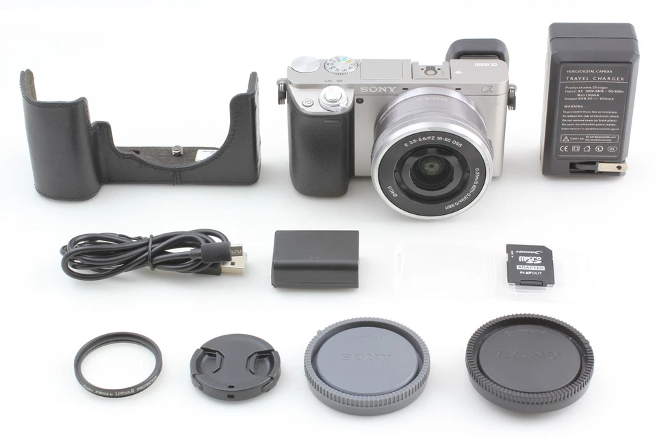 English OK [Near MINT]  Sony Alpha A6000 Black 16-50mm OSS Lens w/ Case SC:1384 - Image 2 of 4