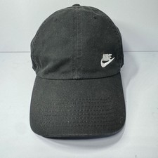 Nike Heritage 86 Adjustable Baseball Cap Black Cotton Futura Logo Hat OSFM