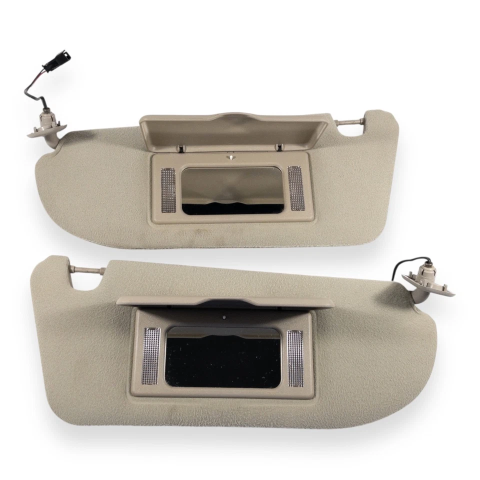 Par de parasoles laterales para conductor y pasajero Saturn serie L 2000-2005 beige iluminado Foto 4 de 4