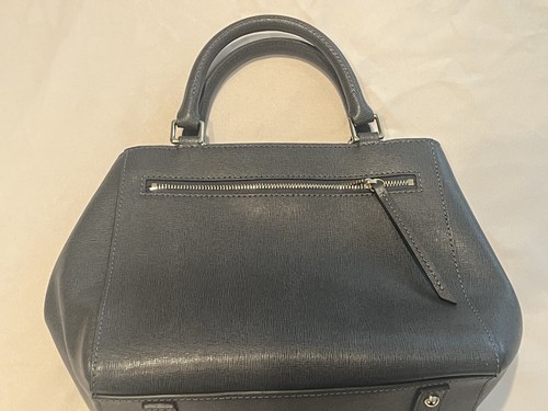 Dooney & Bourke Saffiano Zip Satchel Dark Gray - Picture 8 of 14