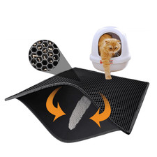 Kitty Cat Litter Mat Trapping Honeycomb Double Layer Design Waterproof Double La