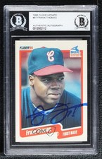 BAS 1990 Fleer Update Box Set Frank Thomas #U-87 BGS Authentic Auto HOF 5l2