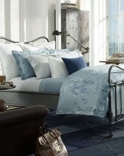 RALPH LAUREN 3 Piece INDIGO MONTAUK Blue Floral FULL/QUEEN DUVET Cover SET