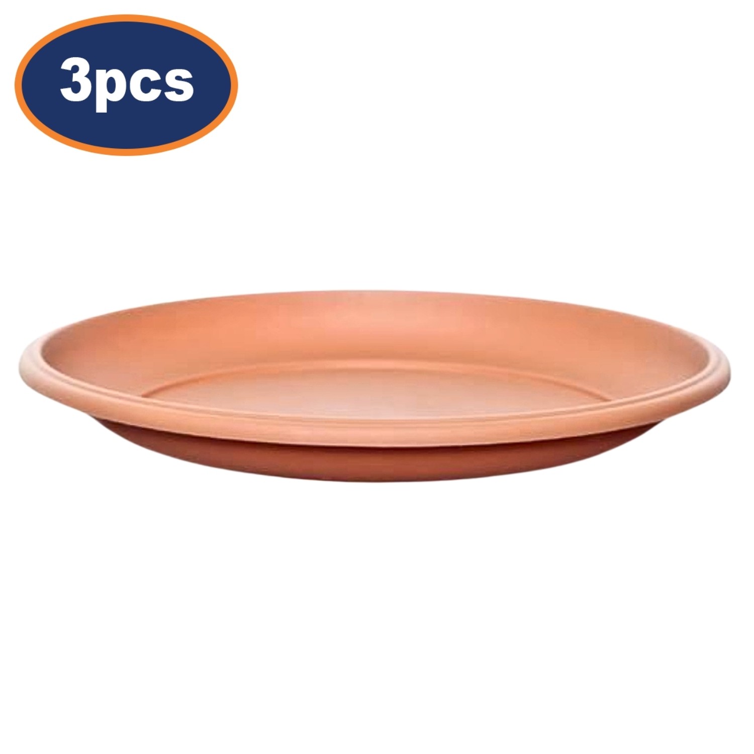 Pot Saucer Round Terracotta Planter Drip Tray Flower Plant Garden 34cm 3Pcs