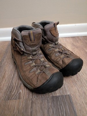 Keen Targhee II 2 Mid Hiking Shoes Boots Brown Leather Lace Up Men's Size 8