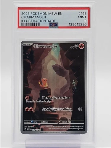 CHARMANDER 2023 POKEMON S & V ILLUSTRATION RARE MINT 168/165 PSA 9 Q4444