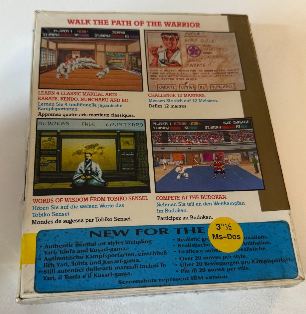 Budokan The Martial Spirit PC Floppy Disk 3 1/2