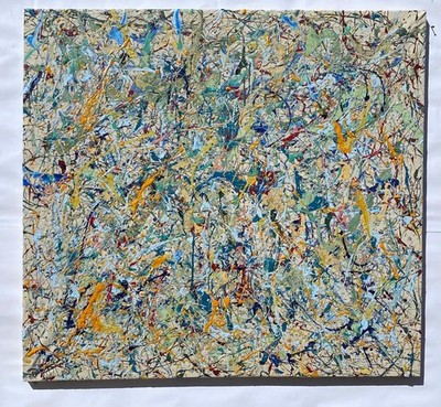 Eruption of Thought - 41.7in x 33.5in Original Abstract Oil Painting On Canvas