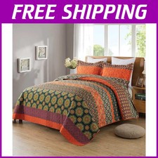 Reversible Boho Quilt Set - All Season Comfort