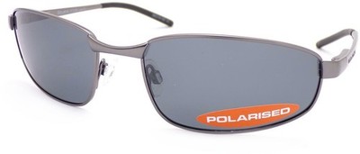 Bloc Square polarisierte Sonnenbrille Satin Gunmetal mit grauen CAT.3-Gläsern P135