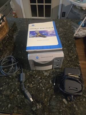 Konica Minolta Dimage Scan Dual IV Film Scanner AF-3200 -NO TRAY- Works!