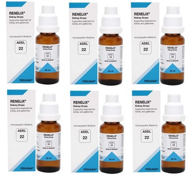 ADEL 22 Kidney Drops Pack of 6 Natural Homeopathic Remedy for Urinary Wellness