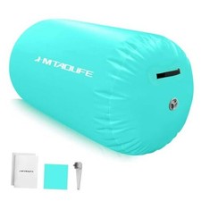 Gymnastics Air Roller Air Barrel, Inflatable 32inch 24inch-no pump Mintgreen
