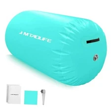 Gymnastics Air Roller Air Barrel, Inflatable 32inch*24inch-no pump Mintgreen