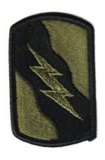 US ARMY 155th Armored Brigade OD Green Black BDU Uniform Patch