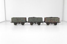 3 x Bachmann 37-158 8 Plank Fixed End Wagon BR Livery -Weathered. OO Gauge. USED