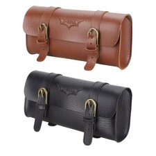 PU Leather Retro Bicycle Tail Bag Pouch Rear Pannier New Vintage Bike Bag