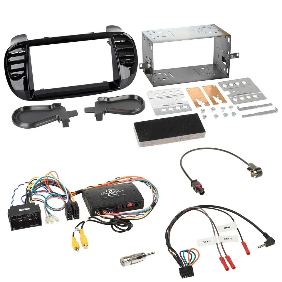 JVC Bluetooth 2DIN Lenkrad DAB USB Autoradio für Fiat 500 2014-2015 schwarz - Bild 3 von 4
