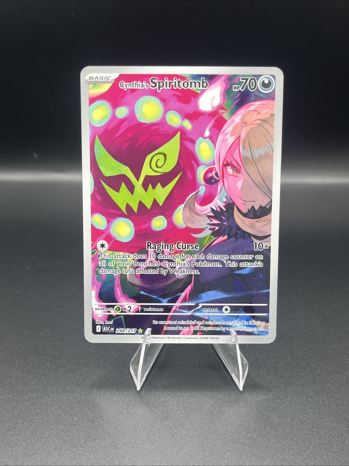 Cynthia's Spiritomb Holo Illustration Rare Pokemon ME Ascended Heroes 244/217 NM
