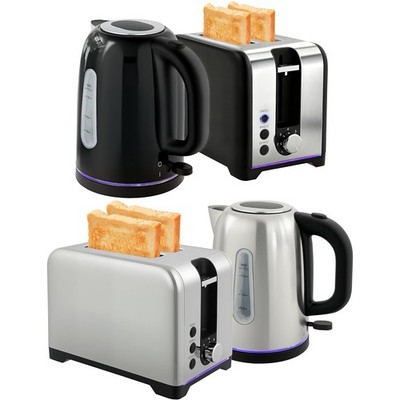 Wasserkocher und Toaster Set 2 Scheiben Schnellkochend 1,7L Elektrische Küchengeräte