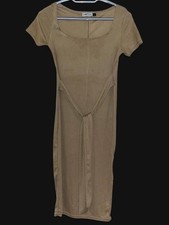 Spotted - Brown Bodycon Midi Dress