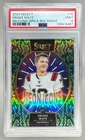 Drake Maye 2024 Panini Select Green Black Snakeskin Prizm Neon Icons RC /2 PSA 9