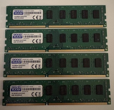 16GB (4x4GB) DDR3 RAM 1333 MHz PC3-10600 DIMM GOODRAM Desktop Speicher