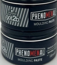 Schwarzkopf Got2b Phenomenal Moulding Paste - Medium Hold - 100 ml Each X2 Units