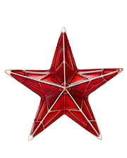 Christmas Red Star Brooch Pin Gold Tone Enamel Celestial Holiday Jewelry Gift