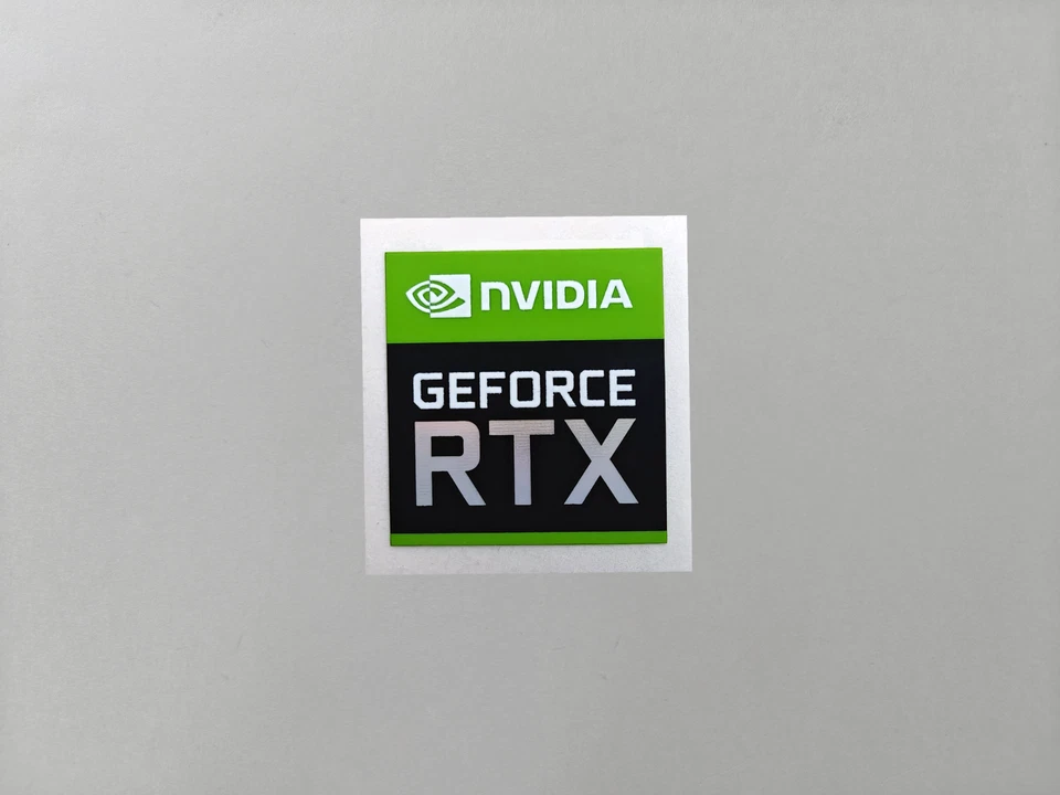 NVIDIA RTX Stickers GeForce Logo Badge Label GPU Thin Decal (18 x 17 x 0.10 mm)