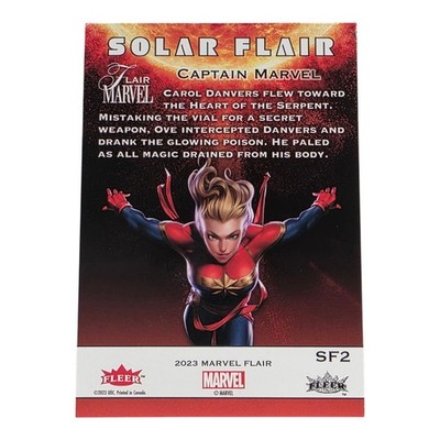 CAPTAIN MARVEL 2023 Upper Deck Marvel Flair Solar Flair SSP #SF2