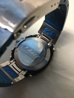 Tissot T-Race T472 Chronograph Blue Dial Men's Watch 45mm Quartz