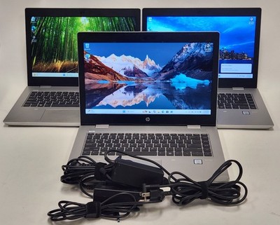Lot of 3 HP ProBook 640 G4 14'' Laptop Intel i5-7300U 2.6GHz 8GB RAM 512GB W11P
