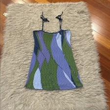 Urban Outfitters Cassidy Spliced Bodycon Green And Purple Dress