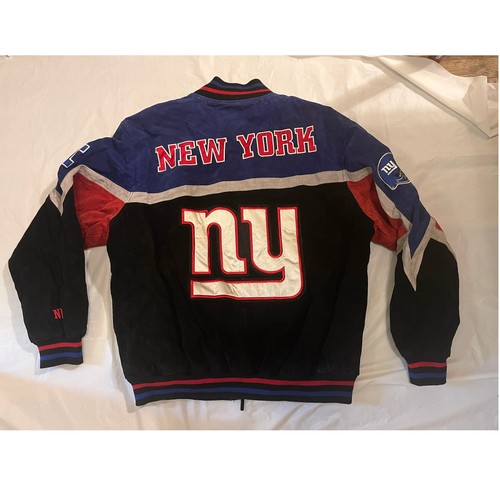 NFL - New York Giants Zip & Button-Up Leather Suede Jacket - XL - G-III - Picture 2 of 17