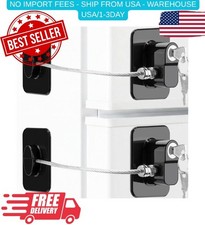 2 Pack Fridge Lock Freezer Lock with 4 Key for Child Safety Refrigerator Locks..