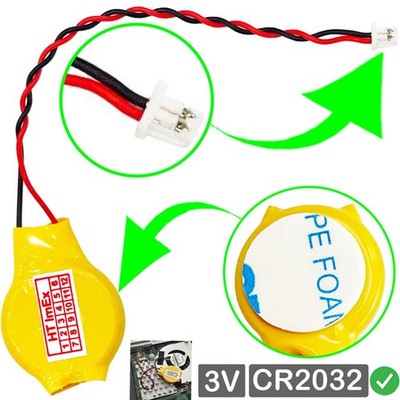RTC CR2032 CMOS Batterie mit Stecker kabel für AsRock H110M-ITX Motherboard
