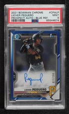 2021 Bowman Chrome Prospect Blue Refractor Liover Peguero PSA 9 MINT Auto 0m4r