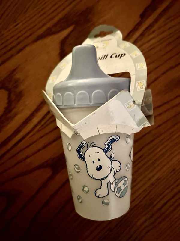 Peanuts baby Snoopy sip Cup Sippy New Blue Boy