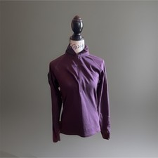 The North Face Women  s Purple 1/4 Zip Mock Neck Long Sleeve Pullover L