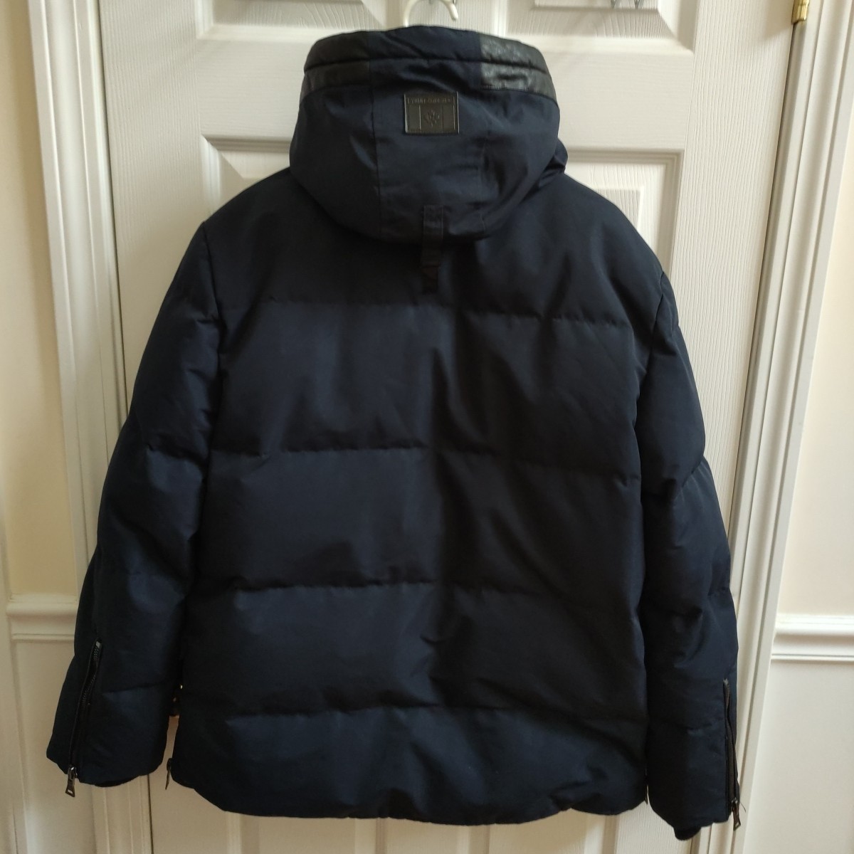 Point Zero Down Jacket Faux Leather Trim Men's XL Navy image 2