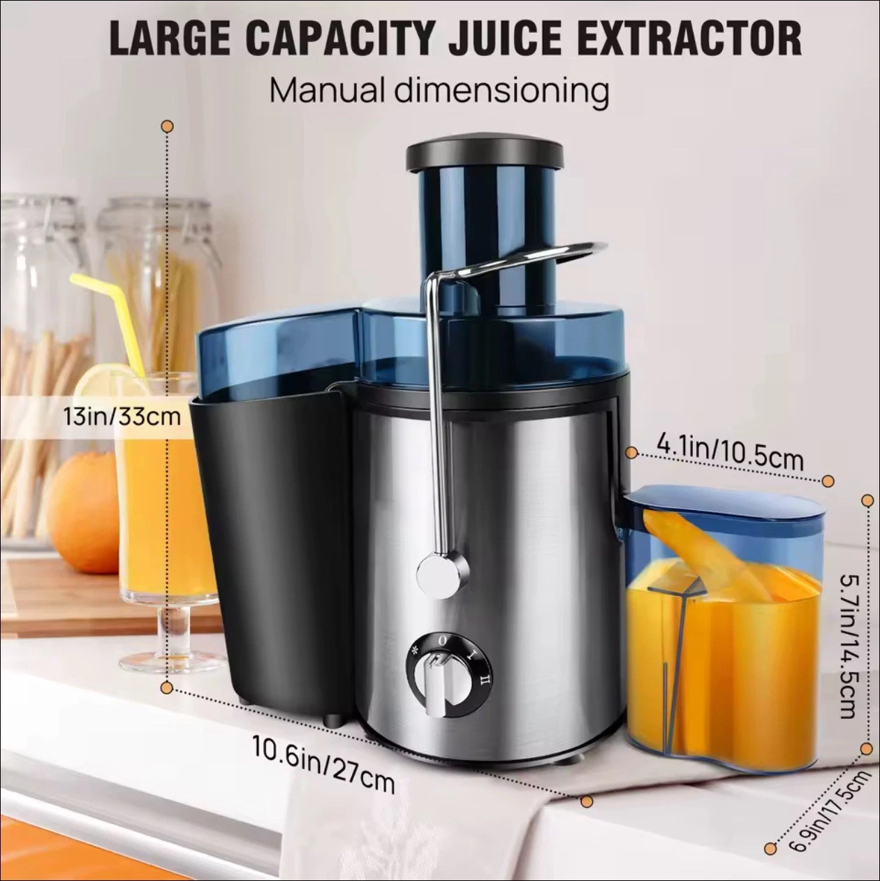 2000W Electric Juicer Fruit Veg Blender High Juice Extractor Citrus Machine New