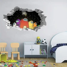 Among Us Wall Stickers for Bedroom Wall Decals, Wall Decor for Kids, Computer De