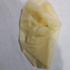 Handmade Latex Hood Mask Transparent with Back Zip Cosplay Costume